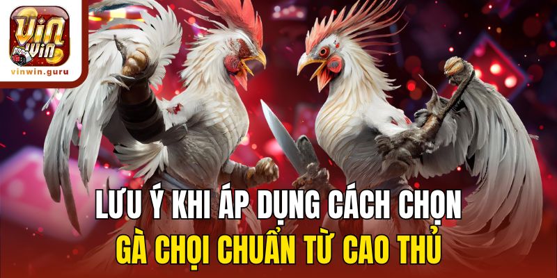 Lưu ý khi áp dụng cách chọn gà chọi chuẩn từ cao thủ
